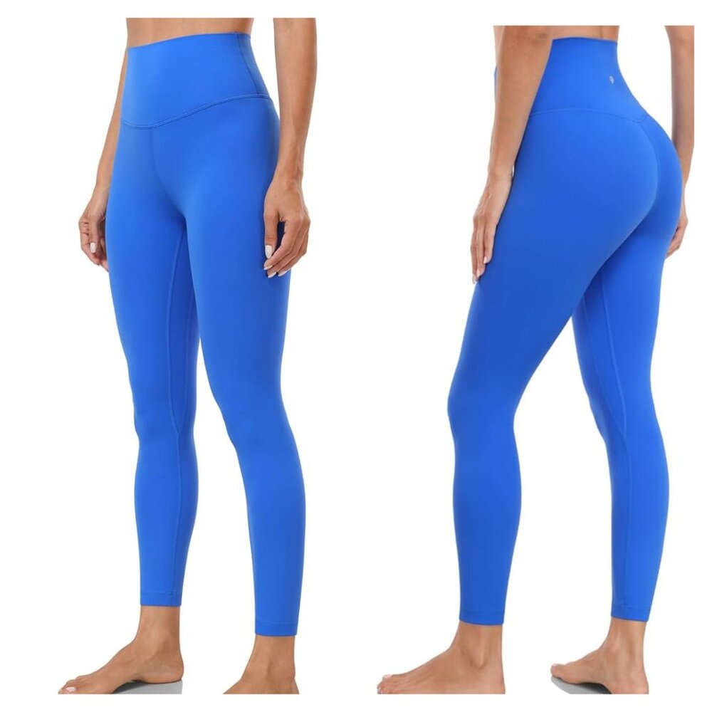 HEYNUTS Yoga Pro Leggings M High-Waisted Buttery Soft Bright Vivid Blue